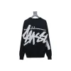 Bstsneaker-Stussy SS24 Large Logo Pattern Knitted Crewneck Sweater black 250