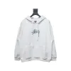 Bstsneaker-Stussy SS23 Hat Embroidery Plush Hoodie white 230