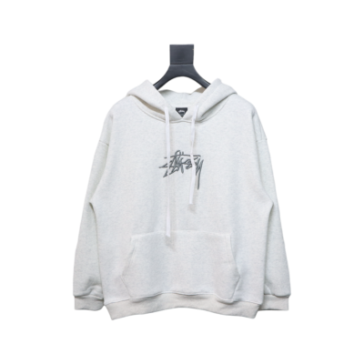 Bstsneaker-Stussy SS23 Hat Embroidery Plush Hoodie white 230 01