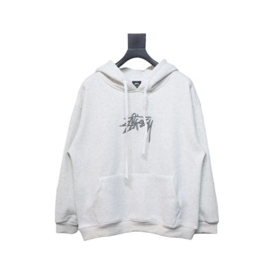 Bstsneaker-Stussy SS23 Hat Embroidery Plush Hoodie white 230 01