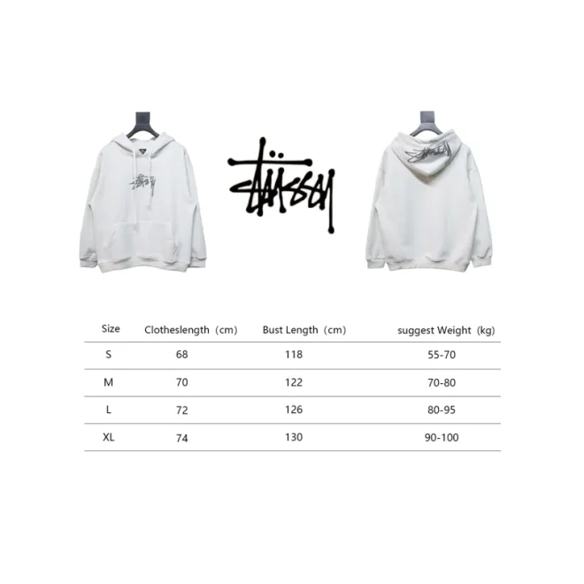 Bstsneaker-Stussy SS23 Hat Embroidery Plush Hoodie white 230