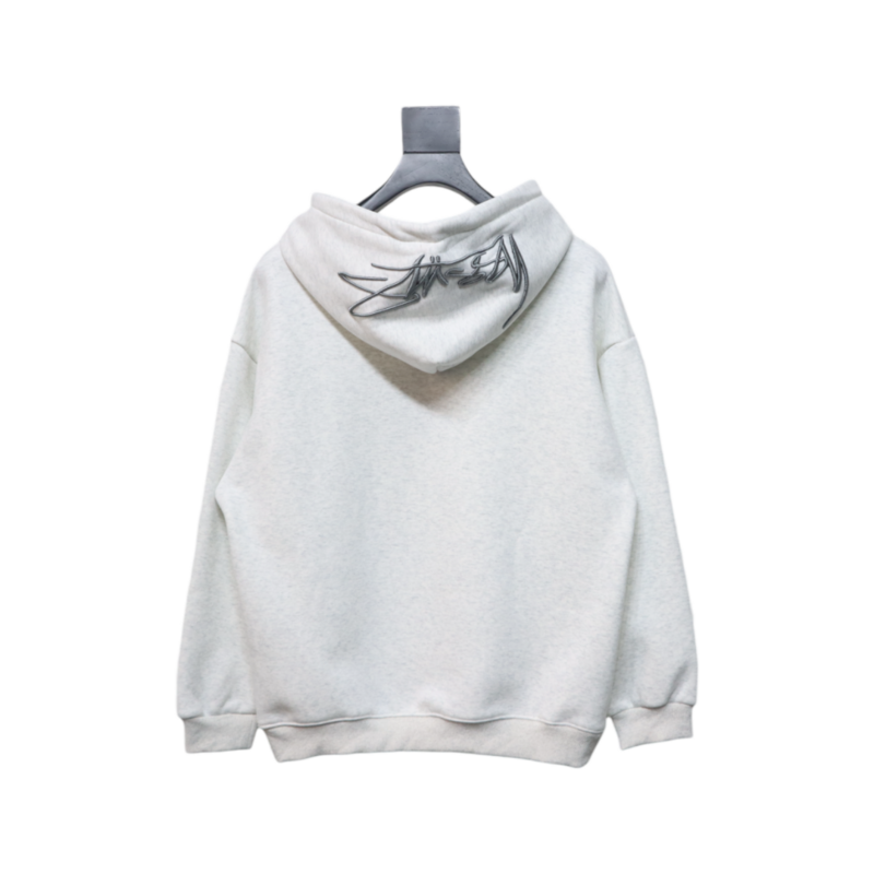 Bstsneaker-Stussy SS23 Hat Embroidery Plush Hoodie white 230