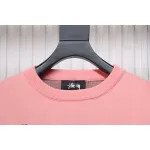 Stussy SS24 Large Logo Pattern Knitted Crewneck Sweater pink 250