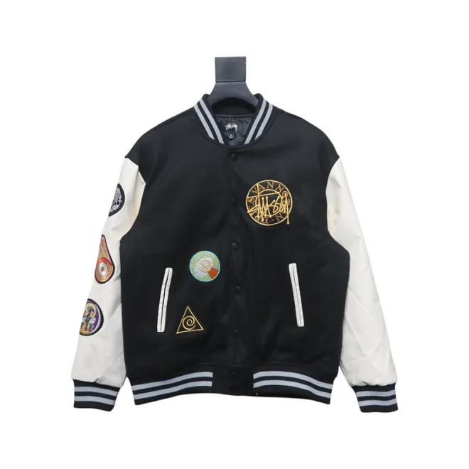 Bstsneaker-Dries Van Noten x Stussy 22FW joint model quilted baseball jacket 250