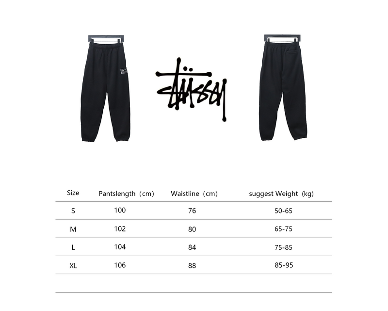 Bstsneaker-Nike x Stussy solid color embroidered logo fleece sweatpants black 210