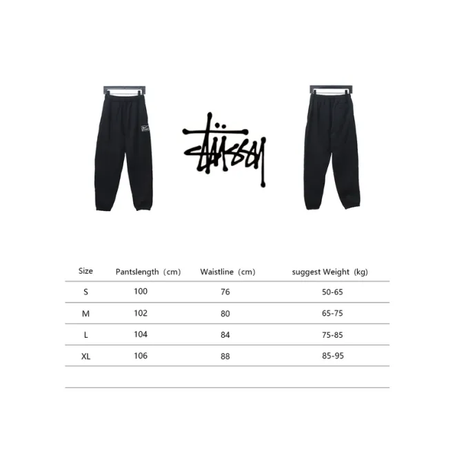 Bstsneaker-Nike x Stussy solid color embroidered logo fleece sweatpants black 210