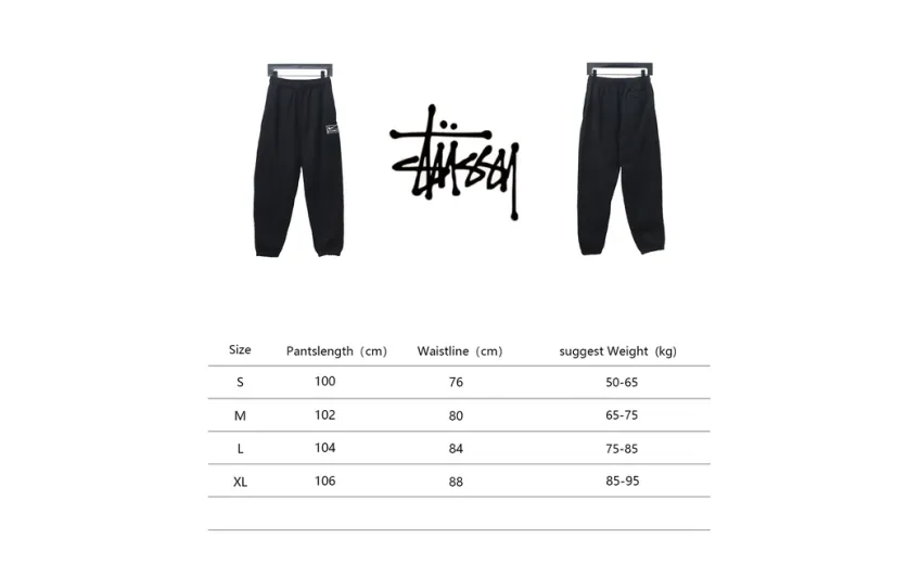 Bstsneaker-Nike x Stussy solid color embroidered logo fleece sweatpants black 210