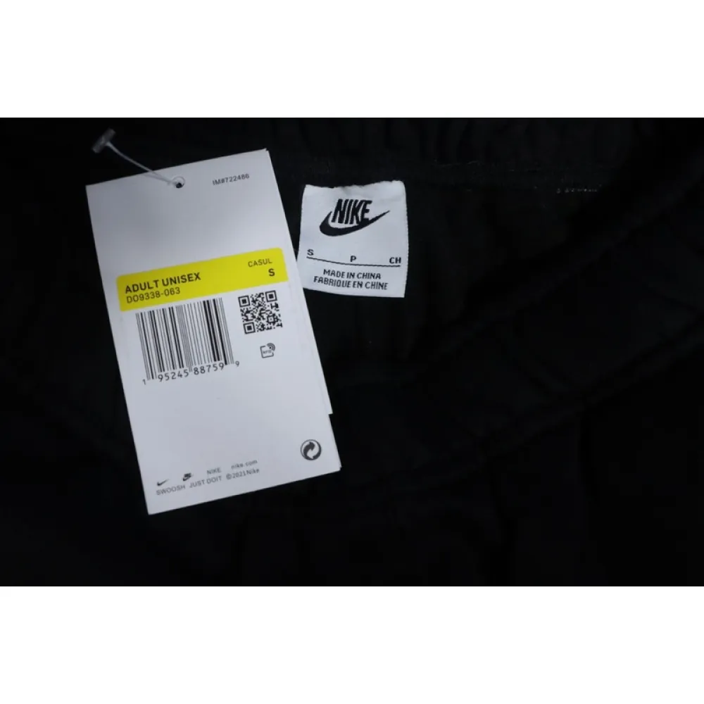 Bstsneaker-Nike x Stussy solid color embroidered logo fleece sweatpants black 210