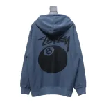 Bstsneaker-Stussy 24FW Black Eight Zip Hooded Jacket blue 250