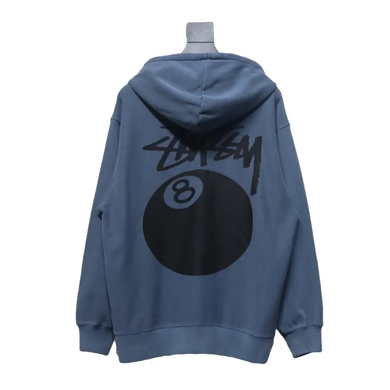 Bstsneaker-Stussy 24FW Black Eight Zip Hooded Jacket blue 250