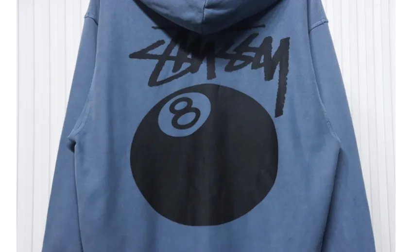 Bstsneaker-Stussy 24FW Black Eight Zip Hooded Jacket blue 250