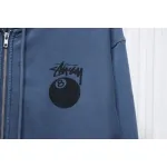 Bstsneaker-Stussy 24FW Black Eight Zip Hooded Jacket blue 250