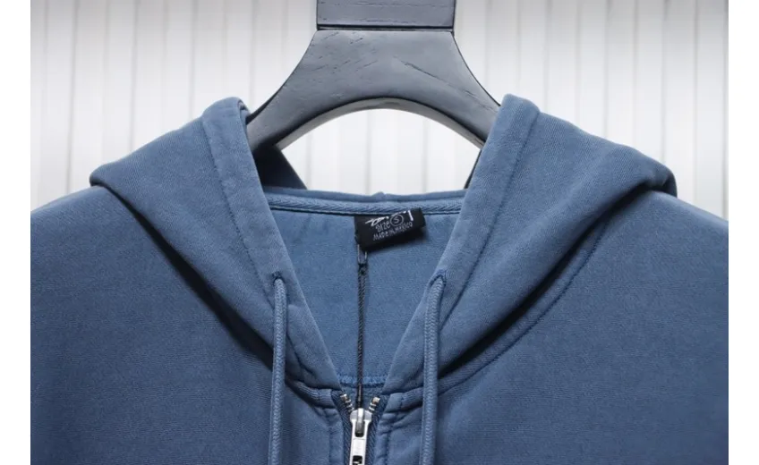Bstsneaker-Stussy 24FW Black Eight Zip Hooded Jacket blue 250