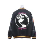 Bstsneaker-Stussy 40th Anniversary Limited Edition Black 8 Towel Embroidery Couple Baseball Jacket 290