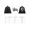 Bstsneaker-Stussy 40th Anniversary Limited Edition Black 8 Towel Embroidery Couple Baseball Jacket 290