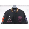 Bstsneaker-Stussy 40th Anniversary Limited Edition Black 8 Towel Embroidery Couple Baseball Jacket 290