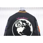 Bstsneaker-Stussy 40th Anniversary Limited Edition Black 8 Towel Embroidery Couple Baseball Jacket 290
