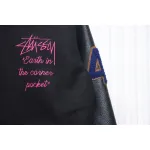 Bstsneaker-Stussy 40th Anniversary Limited Edition Black 8 Towel Embroidery Couple Baseball Jacket 290