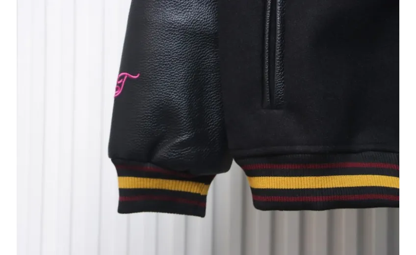 Bstsneaker-Stussy 40th Anniversary Limited Edition Black 8 Towel Embroidery Couple Baseball Jacket 290