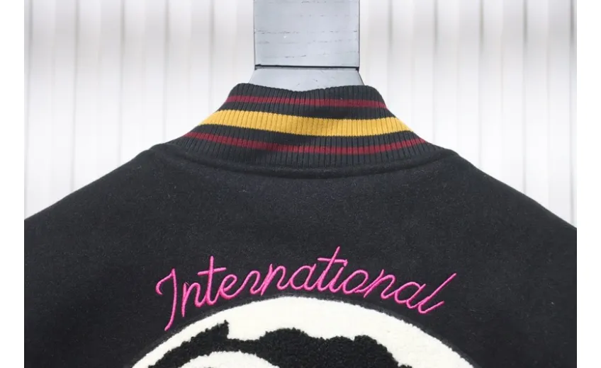 Bstsneaker-Stussy 40th Anniversary Limited Edition Black 8 Towel Embroidery Couple Baseball Jacket 290