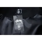 Bstsneaker-Stussy 40th Anniversary Limited Edition Black 8 Towel Embroidery Couple Baseball Jacket 290