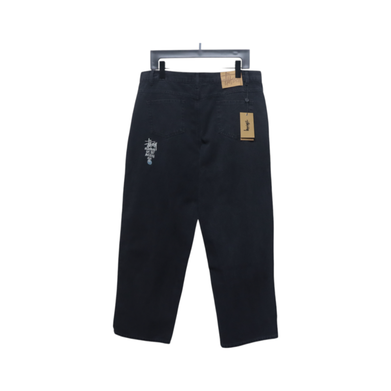 Bstsneaker-Stussy Black Eight Embroidered Heavy Wash Jeans black 250