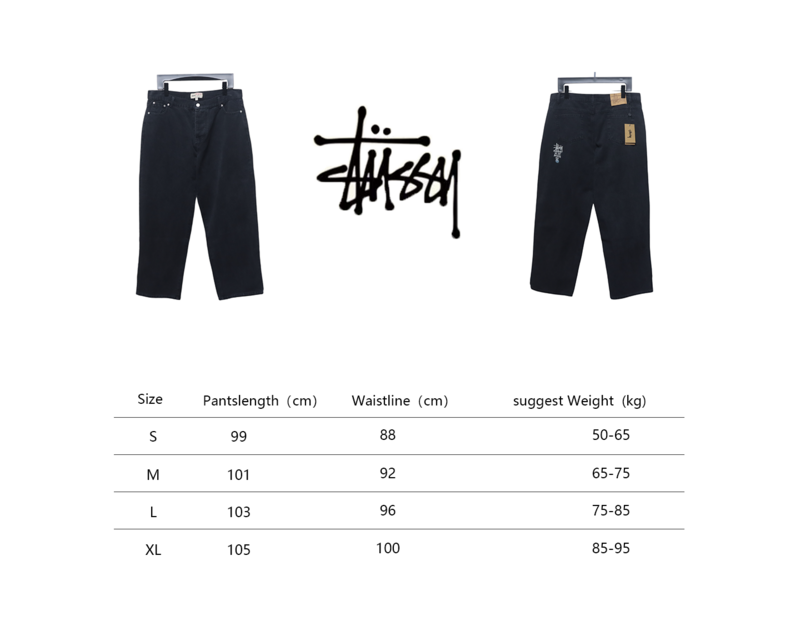 Bstsneaker-Stussy Black Eight Embroidered Heavy Wash Jeans black 250