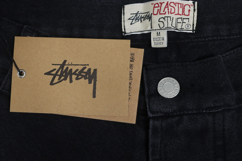 Bstsneaker-Stussy Black Eight Embroidered Heavy Wash Jeans black 250