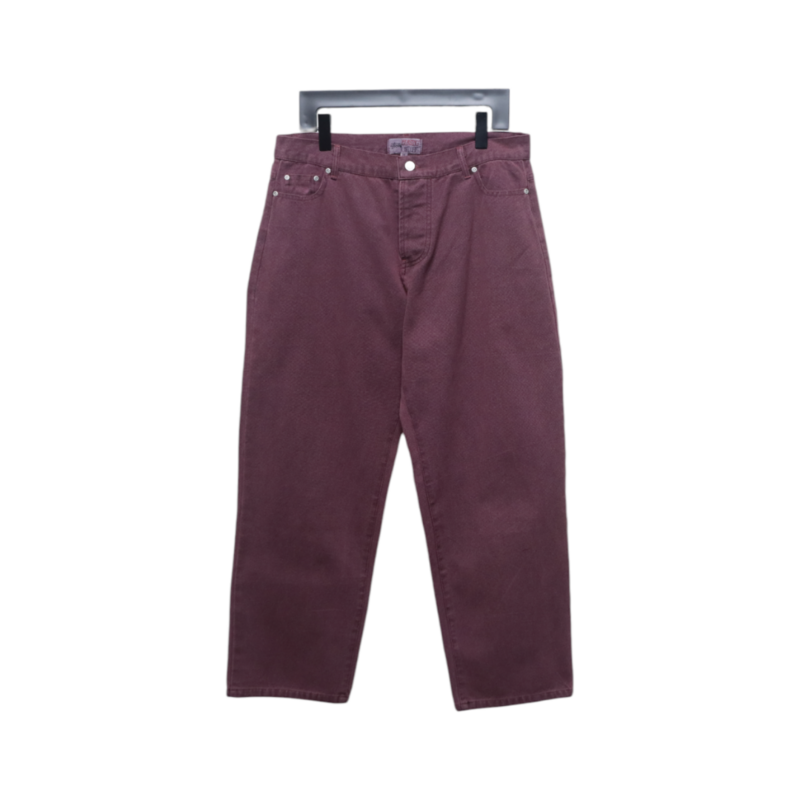 Bstsneaker-Stussy Black Eight Embroidered Heavy Wash Jeans red 250