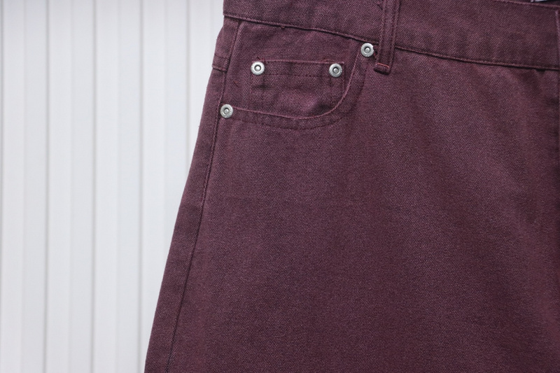 Bstsneaker-Stussy Black Eight Embroidered Heavy Wash Jeans red 250