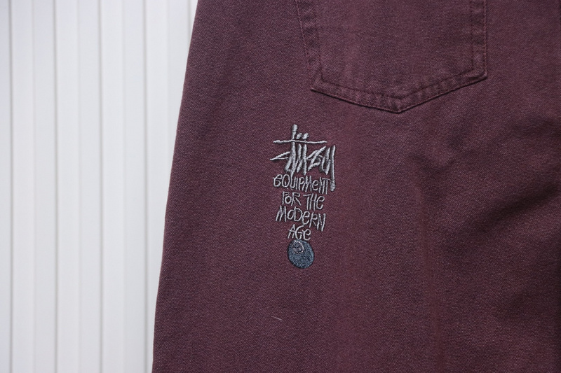 Bstsneaker-Stussy Black Eight Embroidered Heavy Wash Jeans red 250