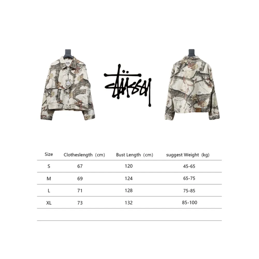 Bstsneaker-Stussy Black Maple Leaf FW23 ZIP WORK JACKET light 290