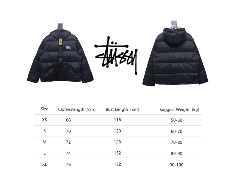 Bstsneaker-Stussy classic chest logo LOGO down jacket-pink lining 400