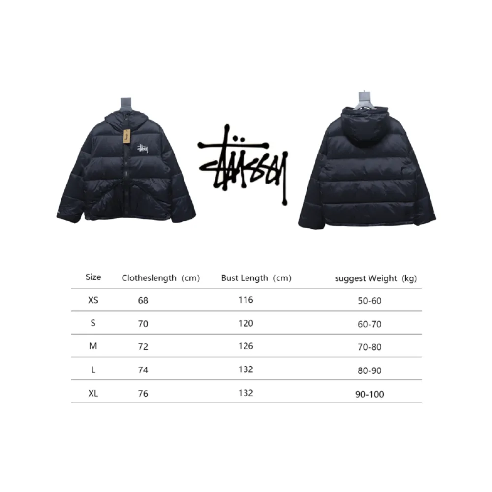 Bstsneaker-Stussy classic chest logo LOGO down jacket-pink lining 400