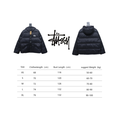 Bstsneaker-Stussy classic chest logo LOGO down jacket-pink lining 400 02