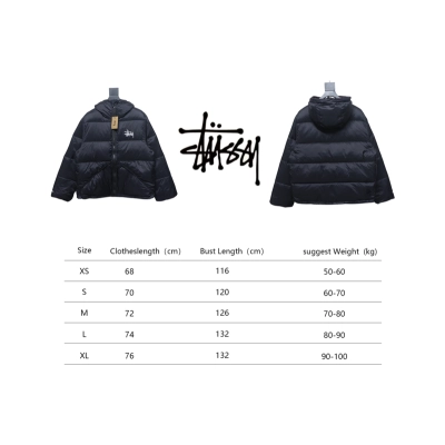 Bstsneaker-Stussy classic chest logo LOGO down jacket-pink lining 400 02