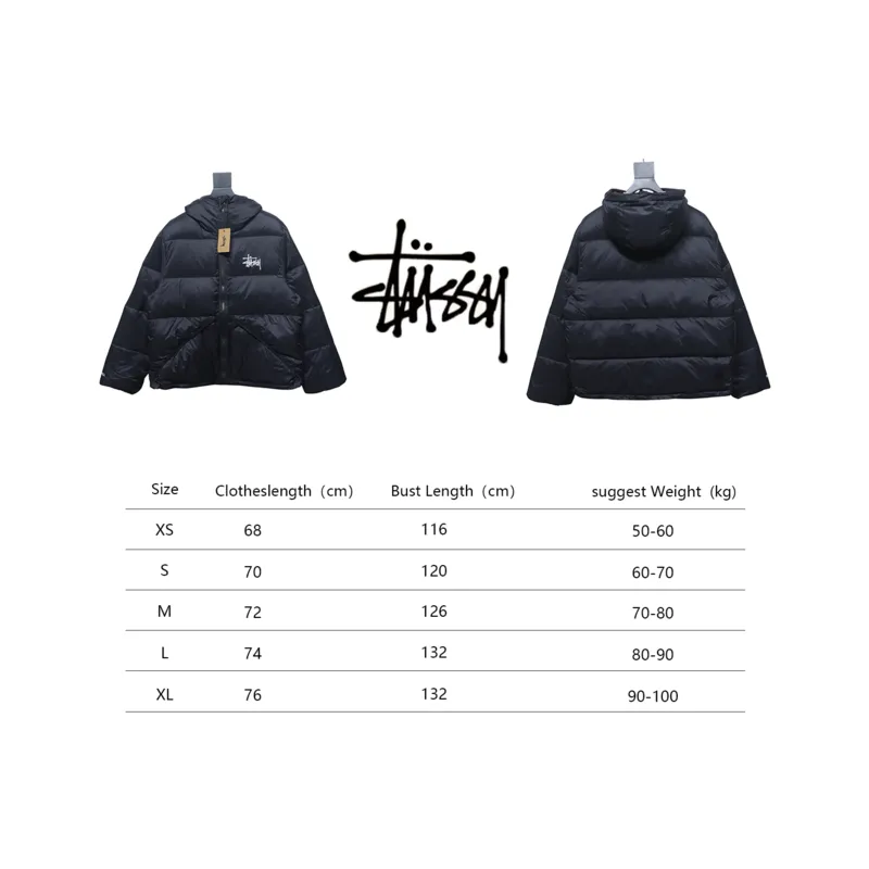 Bstsneaker-Stussy classic chest logo LOGO down jacket-pink lining 400