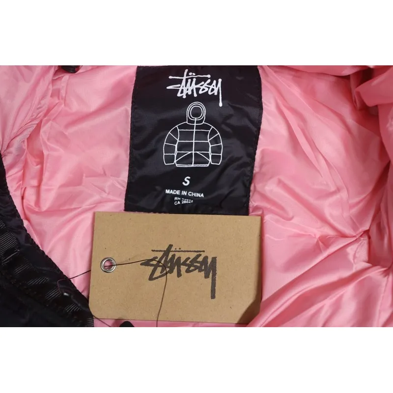 Bstsneaker-Stussy classic chest logo LOGO down jacket-pink lining 400