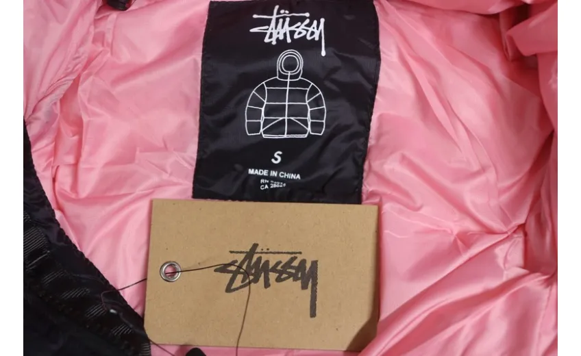 Bstsneaker-Stussy classic chest logo LOGO down jacket-pink lining 400