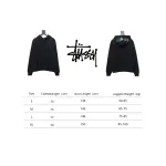 Bstsneaker-Stussy Logo Embroidered Hoodie black 230