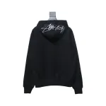 Bstsneaker-Stussy Logo Embroidered Hoodie black 230