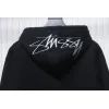 Bstsneaker-Stussy Logo Embroidered Hoodie black 230