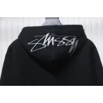 Bstsneaker-Stussy Logo Embroidered Hoodie black 230