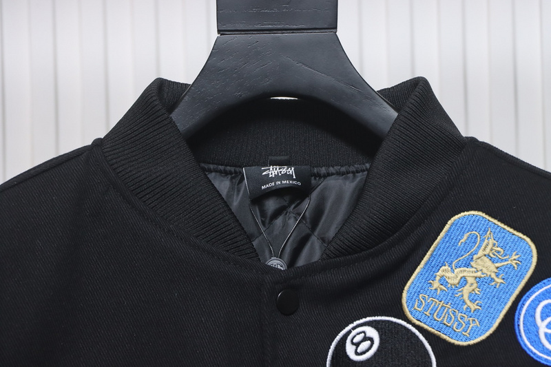 Bstsneaker-Stussy patch pattern chest medal quilted baseball jacket 250