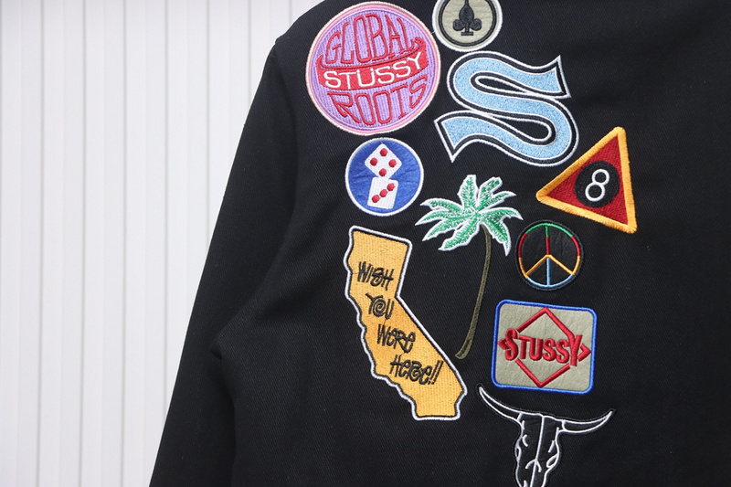 Bstsneaker-Stussy patch pattern chest medal quilted baseball jacket 250