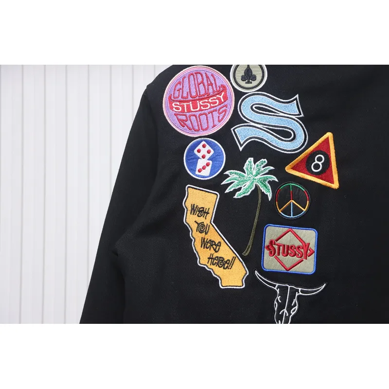 Bstsneaker-Stussy patch pattern chest medal quilted baseball jacket 250