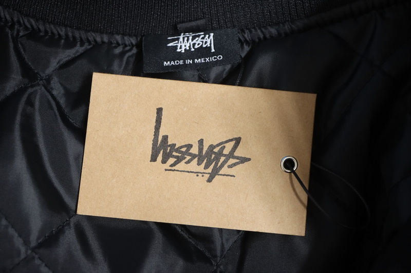 Bstsneaker-Stussy patch pattern chest medal quilted baseball jacket 250