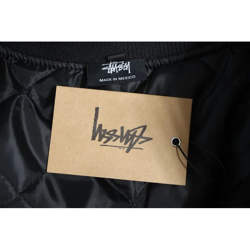 Bstsneaker-Stussy patch pattern chest medal quilted baseball jacket 250