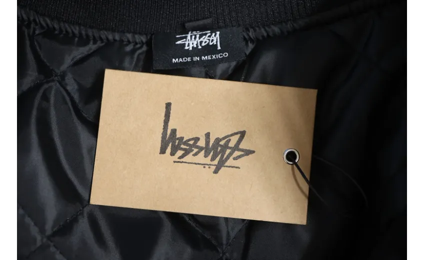 Bstsneaker-Stussy patch pattern chest medal quilted baseball jacket 250