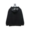 Bstsneaker-Stussy SS23 Hat Embroidery Plush Hoodie black 230